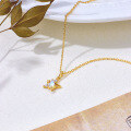 wholesale S925 Sterling Silver Hollow Star Dainty Japanese-style Minimalist High-Quality Women's Jewelry Wholesale Source Factory Necklace-0-1