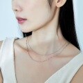 wholesale S925 silver new Korean and Japanese-style women's collarbone chain necklace, pure silver necklace wholesale-0-1