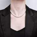 Metal Vintage Two-Layer Pearl Necklace, Women's Elegant Designer Choker-0-1