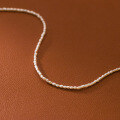 wholesale S925 Sterling Silver Small Pearl Necklace French Style Retro Luxury Elegant Small Rice Pearl Collarbone Chain Women's D9537-0-3