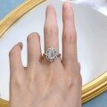 wholesale 925 Silver New Product ZHUO ZHI FAN Jewelry 6*9 White Diamond Ring for Women,-0-3