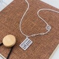 wholesale Silver S999 Maker's Abacus Necklace, Auspicious and Stylish Retro Vintage Minimalist Design High-End Collarbone Chain-0-3