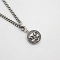 wholesale S925 Sterling Silver HXL473 European and American Gold Coin Collarbone Necklace Vintage Elizabeth Antique Coin Pendant Necklace-0-1