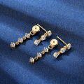 S925 Sterling Silver D Color Moissanite Fringe Earrings for Women-0-2