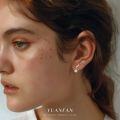 wholesale S925 Sterling Silver Cross-Border Zircon Star Moon Flower Geometric Ear Bone Stud-0-2
