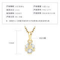 S925 Sterling Silver Moissanite Pendant Necklace, Minimalist Elegant Women's Cross-Border Wholesale-0-5