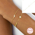 wholesale S925 Sterling Silver K Gold-Plated Lightning Diamond Bracelet with Inlaid Diamonds, a Delicate and Luxurious Women's Accessory-0-2