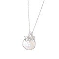 wholesale Pure silver freshwater pearl necklace for women, versatile, unique design, vintage-inspired, lightweight luxury collarbone chain jewelry gift for girlfriend-0-4