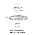 925 Silver Fashion Eight-Character Buckle Full-Inlay Bracelet, Custom Moissanite Jewelry Processing-0-8