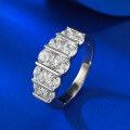 wholesale S925 Silver New European Style Fashion Double Row Zircon Ring Cross-border Jewelry-0-2