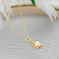 wholesale S925 Silver Plated 14K Gold African Opal Pendant Jewelry Wholesale for *aget Winter New Japanese Niche Fresh Style-0-3