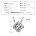 S925 Silver Invisible Necklace with 1ct D Color Moissanite Square Pendant-0-20