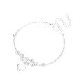 wholesale S925 Silver European and American Peach Blossom Love Mini Heart-shaped Silver Bracelet for Women Low-price Factory Supply-0-4