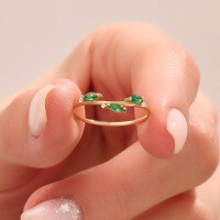 wholesale S925 Sterling Silver Fashionable and Unique Charm Diamond-Inlaid Ring, Niche Design with Chinese Style and Premium Luxurious Feel-BZ0712-Gold>US Size 9