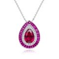 wholesale Sterling Silver, New 3 ct Teardrop 8*12 High Carbon Diamond Necklace,Ins Luxury Pendant for Women-0-6