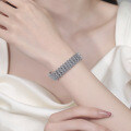 S925 Sterling Silver Full Moissanite Multi-Row Exaggerated Luxury Trendy Bracelet-0-2