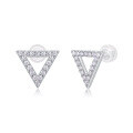 wholesale S925 silver geometric personality and temperament new-style earrings for women, high version, cross-border hot-selling moissanite ear studs-0-1