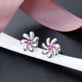wholesale S925 Sterling Silver Zircon Cross-Border New Japanese and Korean Style Minimalist Elegant Earrings, Fresh and Delicate Stud Earrings for Women-0-6