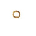 wholesale S925 gold-plated square bead loop findings for DIY bracelets and necklaces, through-hole pure silver loop accessories-0-4