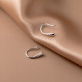 wholesale Sterling Silver Minimalist Smooth Drop Ear Hook Earrings M01428, Understated and Simple Style, Can Be Worn While Sleeping-0-1