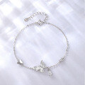 wholesale 925 Sterling Silver Butterfly Mother-of-Pearl Bracelet, Small and Niche Design, Summer Fresh and Elegant Zircon Hand Accessory, New Product for Distribution-0-0