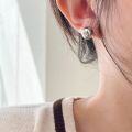 wholesale S925 sterling silver round ball earrings for women, new design, unique and elegant, minimalist luxury, small batch, high-end fashion earrings-0-0