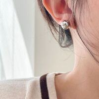 wholesale S925 sterling silver round ball earrings for women, new design, unique and elegant, minimalist luxury, small batch, high-end fashion earrings-S925 sterling silver