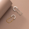 wholesale S925 Silver Korean Style Minimalist Freshwater Cultured Pearl Bead Chain Ear Accessories M00082-0-0