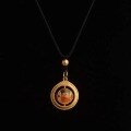 wholesale Metal Antique Gold Plated Sand Enamel Zhajilamu Pendant Necklace Sweater Chain Pendant DIY Accessory Collarbone Chain-0-2