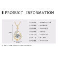 925 Sterling Silver D Color Moissanite Geometric Drop Pendant Necklace-0-9