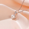 wholesale S925 Sterling Silver Fresh and Sweet Pearl Pendant, Niche Design Fashion Necklace Collarbone Chain with Pendant for Wholesale-0-2