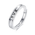 wholesale S925 Sterling Silver Original Design High-end Couple Rings Adjustable Plain Band Rings Valentine's Day Gift-0-157