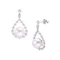 wholesale 925 Sterling Silver Hollow-Out Design Earrings for Women, New Trend High-End Pearl Ear Drops, Gift for Girlfriend-0-4