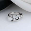 wholesale S925 Sterling Silver Dongdaemun Cupid's Arrow Heart Ring for Women Index Finger Ring-0-1