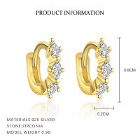 wholesale S925 Sterling Silver，，。-E5385-Gold 925 Silver
