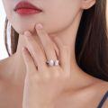 925 Silver Square Heart Promise Mixed Moissanite Jewelry Irregular Cross-border New Factory Wholesale-0-1