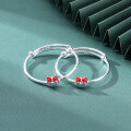 wholesale S999 Sterling Silver Cute Kitten Pattern Adjustable Infant Bracelet for Wholesale-0-0