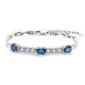 wholesale S925 sterling silver inlaid natural topaz bracelet for women, fashionable and elegant with a luxurious high-end feel-0-0