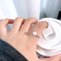 wholesale S925 Sterling Silver Moebius Freshwater Pearl Ring for Women, Light Luxury Index Finger Ring, Open Ring, Niche Design Band-0-5