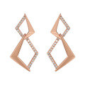 wholesale S925 Sterling Silver Korean Version Ins Minimalist Geometric Rhombus Inlaid Zircon Earrings for Women-0-6