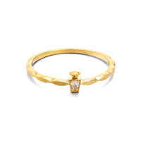 wholesale 10K Gold Autumn New Japanese Ins Style Moissanite Perfume Bottle Ring, Small and Exquisite Versatile Hand Accessory for Women-10K Gold Moissanite Perfume Bottle Ring  No. 14