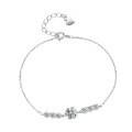 wholesale S925 Sterling Silver Moissanite Simple Bracelet Fashion Versatile Hand Jewelry Manufacturer Wholesale Gift for Girlfriend's Birthday-0-4