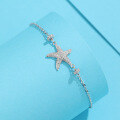 wholesale S925 Sterling Silver Summer Fresh Starfish Bracelet, Niche Design Minimalist Women's Jewelry Cross-Border New Accessory for Dropshipping-0-2