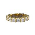 wholesale Metal: S925 Silver Gold Plated Stu Jewelry New 4mm Round Diamond Row Ring, Hot Selling in Cross-Border E-Commerce-0-4