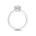 wholesale 18K gold classic solitaire engagement ring with 11ct lab-grown diamond set in white gold, available as empty setting for cross-border-0-2