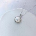 wholesale Sterling Silver Korean Style Elegant Freshwater Pearl Women's Versatile Niche Design Necklace Gift for Girlfriend or Mother Luxury Collarbone Jewelry-0-3