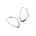 wholesale S925 sterling silver 003 Korean version ins original niche design minimalist versatile irregular textured earrings for women-0-5