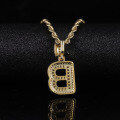 wholesale S925 silver-plated zirconia small batch unique full diamond pendant with cross-border trade unisex initial letter B pendant fashion-0-1