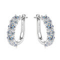 wholesale Sterling Silver, Fashion Hot-Selling Light Luxury Moissanite Earrings Hoop Earrings for Women, High-End Ear Clips, Niche Pure Silver Ear Clasps Accessories New Arrival-0-4