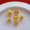 wholesale Metal material s925 ancient method silver gold-plated fittings, engraved auspicious beast spacer beads, straight-cut spacers, pumpkin beads, Buddha hand pads, DIY beading-0-2